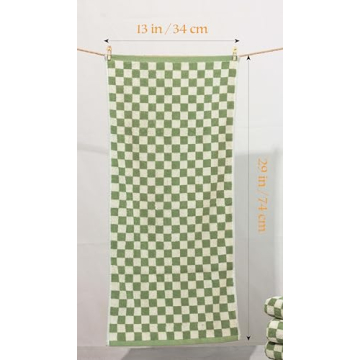 Madi-Cadi Luxurious Checkered Cotton Hand Towels Set of 5