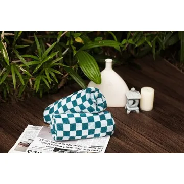 Madi-Cadi Luxurious Checkered Cotton Hand Towels Set of 5