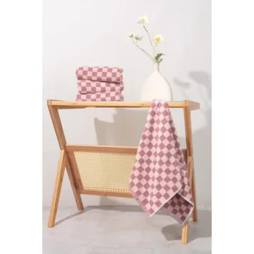 Madi-Cadi Luxurious Checkered Cotton Hand Towels Set of 5
