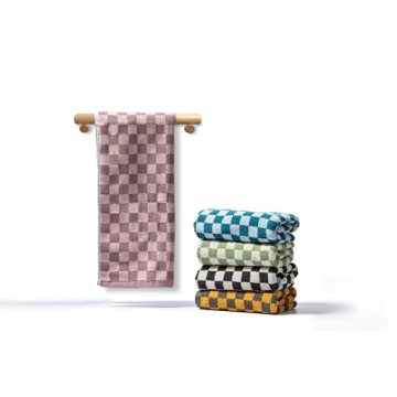Madi-Cadi Luxurious Checkered Cotton Hand Towels Set of 5