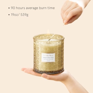 LA JOLIE MUSE Ginger & White Musk Eco-Friendly Candle