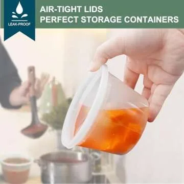 vivigu Deli Containers with Lids 48 Sets [8,16, 32 oz 16 Each ] - Food Storage Containers with Lids Freezer Safe, Soup Containers for Restaurant, BPA Free | Portion Control | Leakproof | Microwave