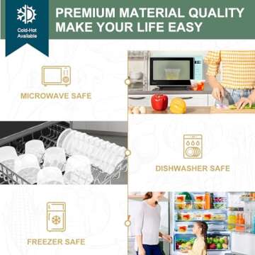 vivigu Deli Containers with Lids 48 Sets [8,16, 32 oz 16 Each ] - Food Storage Containers with Lids Freezer Safe, Soup Containers for Restaurant, BPA Free | Portion Control | Leakproof | Microwave