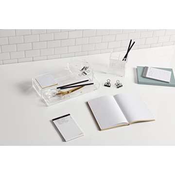 russell+hazel Stackable Acrylic Bloc Organizer for Office Supplies