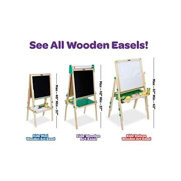 Crayola Kids Wooden Easel, Dry Erase Board & Chalkboard, Kids Toys, Gift, Age 4, 5, 6, 7