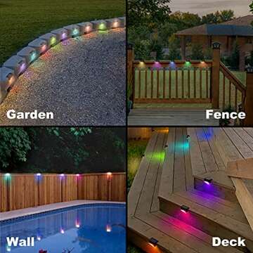 DenicMic 16 Pack Solar Step Lights for Outdoor Use