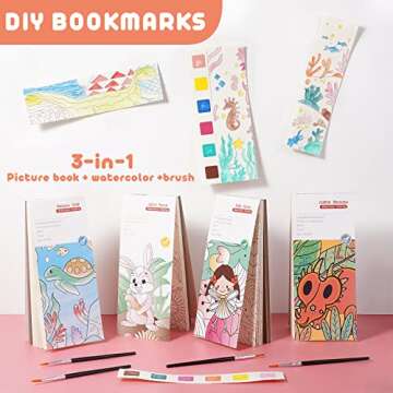 Cavnewt Watercolor Coloring Book Set for Kids