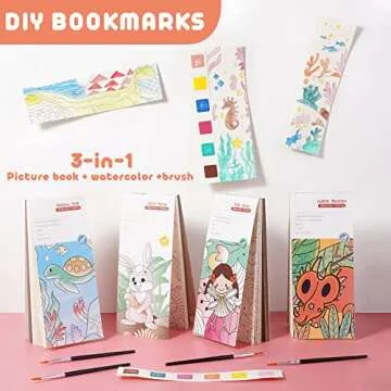 Cavnewt Watercolor Coloring Book Set for Kids