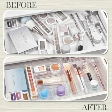 Stackable Clear Drawer Organizer Set | Multi-size Trays | Made in USA