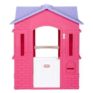 Little Tikes Cape Cottage Pretend Princess Playhousefor Kids, Indoor Outdoor, with Working Doors and Windows, for Toddlers Ages 2+ Years,Pink,Large