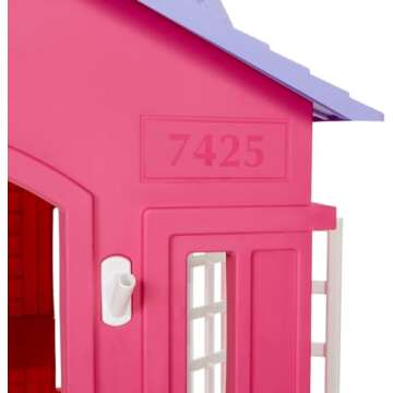 Little Tikes Cape Cottage Pretend Princess Playhousefor Kids, Indoor Outdoor, with Working Doors and Windows, for Toddlers Ages 2+ Years,Pink,Large