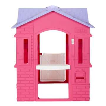 Little Tikes Cape Cottage Pretend Princess Playhousefor Kids, Indoor Outdoor, with Working Doors and Windows, for Toddlers Ages 2+ Years,Pink,Large