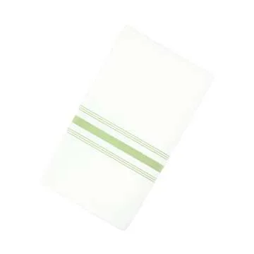 Arkwright Bistro Dinner Cloth Napkins - (Pack of 12) Absorbent, Soft, and Washable Professional Restaurant Quality Table Linen with French Stripes, 18 x 22 in, Green