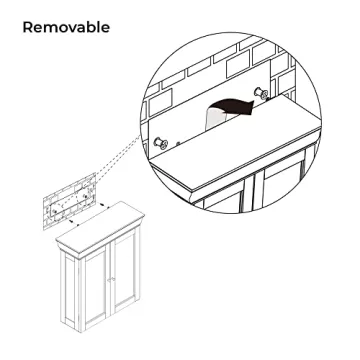 Teamson Home Stratford Stylish Wall Cabinet for Smart Storage