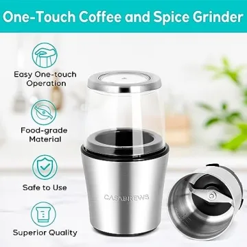 CASABREWS Electric Coffee Grinder for Fresh Espresso and Spices