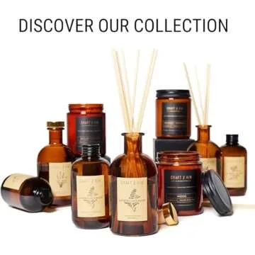 Craft & Kin Sage, Orange Blossom & Lotus Reed Diffuser | All Natural Essential Oil & 8 Rattan Scent Sticks | Reed Diffusers for Home, Bathroom | Long Lasting Home Fragrance in Amber Glass, 5.75oz