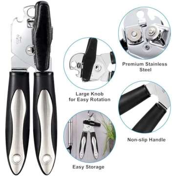 Chirano 3-in-1 Manual Can Opener for Effortless Use