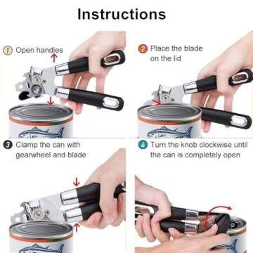 Chirano 3-in-1 Manual Can Opener for Effortless Use
