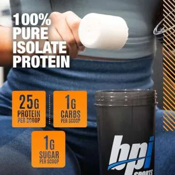 BPI Sports Iso Hd – 100% Whey protein isolates – Muscle Growth, Recovery, Weight Loss, Meal Replacement – Zero Sugar, Low Carb, Low Calorie – for Men & Women – Vanilla Cookie, 25.6 oz