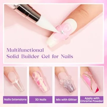 MIZHSE Solid Builder Gel for Creative Nail Art and Extensions