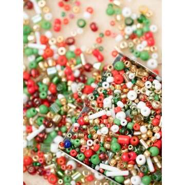 DoDoBeads 4500 Pcs Holiday Assorted Glass Beads