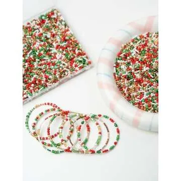 DoDoBeads 4500 Pcs Holiday Assorted Glass Beads