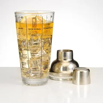 Etens 14oz Glass Cocktail Shaker with Recipes
