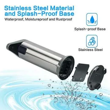 slicillo Infrared Automatic Soap Dispenser Sensor Soap Dispenser, Stainless Steel Touchless Soap Dispenser with Waterproof Base for Bathroom Kitchen Hotel