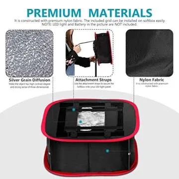 Neewer Foldable Softbox for LED Panels - Lightweight & Portable