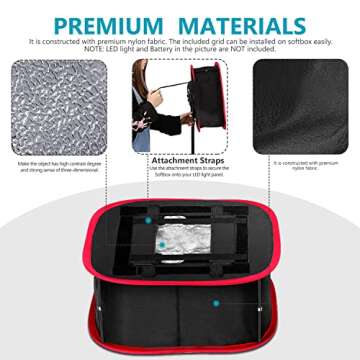Neewer Foldable Softbox for LED Panels - Lightweight & Portable