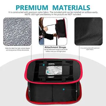 Neewer Foldable Softbox for LED Panels - Lightweight & Portable