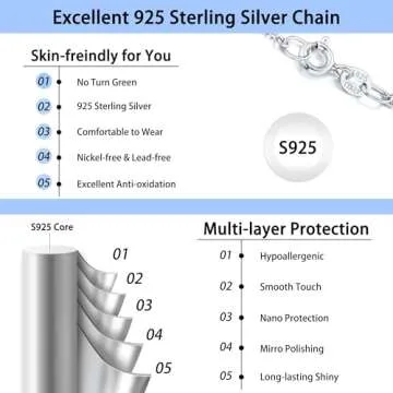 Jewlpire 925 Sterling Silver Chain Necklace for Women