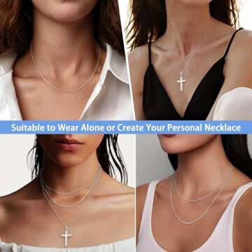 Jewlpire 925 Sterling Silver Chain Necklace for Women