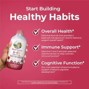 MaryRuth's Kids Liquid Morning Multivitamin | Kids Multivitamin | Immune Support | Vitamin C & D | Kids Vitamins | Kids Vitamins multivitamin | Vegan | 30-180 Servings | 15.22 fl oz