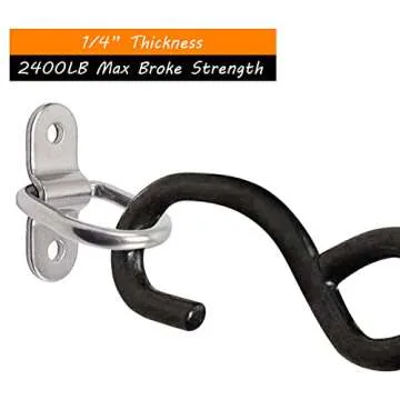 D-Ring Tie Downs Anchor - 2400 lbs Heavy Duty Lashing Rings for Secure Cargo Transport (Pack of 12)