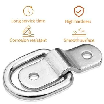 D-Ring Tie Downs 1/4'' Heavy Duty Anchors for Cargo