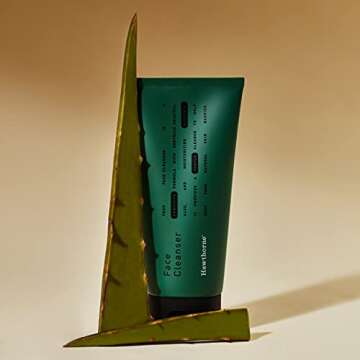 Hawthorne Natural Gentle Face Wash Cleanser for Men. Lightly Foaming Moisturizing Formula to Remove Dirt Without Over Drying. Aloe Vera and Soothing Tiger Grass. For Dry, Sensitive Skin. 4oz.