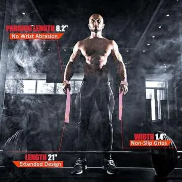 ihuan Lifting Straps for Weightlifting - Wrist Straps for Weightlifting | Gym Wrist Wraps with Extra Hand Grips Support for Strength Training | Bodybuilding | Deadlifting