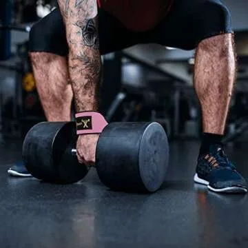 ihuan Lifting Straps for Weightlifting - Wrist Straps for Weightlifting | Gym Wrist Wraps with Extra Hand Grips Support for Strength Training | Bodybuilding | Deadlifting