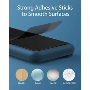 Anker Cable Management, Magnetic Cable Holder, Desktop Multipurpose Cord Keeper, 5 Clips for Lightning Cables, USB C / Micro Cables, Sticks to Wood, Marble, Metal, Glass (Blue, 2 Pack)