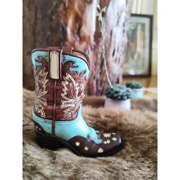 Eagrafts Decorative Cowboy Boot Pen Holder for Office