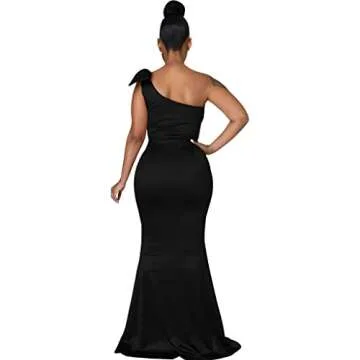 Elegant Black Maxi Dress with Ruffle Corset Design
