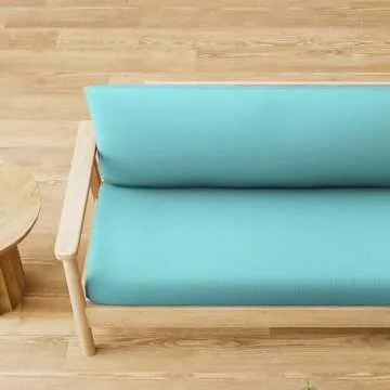 Magshion Futon Cover Stretch Foldable Sofa Bed Covers Washable Futon Slipcover Fit Full Size 54"x75"x6" Light Blue