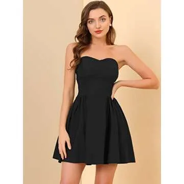 Allegra K Sexy Strapless Dress for Parties and Dates