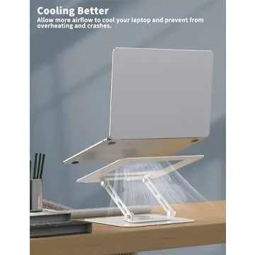ALASHI Laptop Stand with Rotating Base and Ergonomic Design