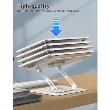 ALASHI Laptop Stand with Rotating Base and Ergonomic Design