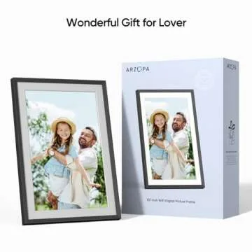 ARZOPA Frameo Digital Picture Frame 10.1 Inch Smart WiFi Digital Photo Frame 32GB with 1280x800 IPS Touch Screen, Auto-Rotate and Slideshow, Easy Setup to Share Photos Or Videos from Anywhere Anytime