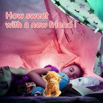 X-Star Highland Cow Stuffed Animal Plush Toy Doll, Non-Compressed Packaging 28Cm/11Inch Scottish Highland Cow Stuffed Plushie, Figure Cute Soft Cartoon Doll for Kid Boy Girls'Gifts Decoration (Brown)