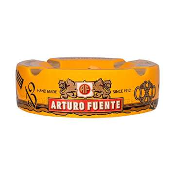 Limited Edition Large 8.75" Arturo Fuente Porcelain Cigar Ashtray Yellow