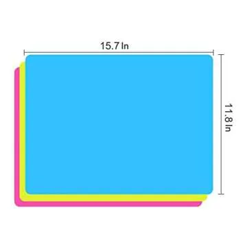 Large Silicone Mats for Crafts and Cooking - 3 Pack Set